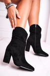 Women’s Boots On High Heel Eco-Suede Black Ecstasy