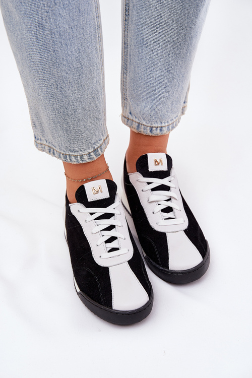 Ladies Leather Sports Shoes Laura Messi 2935 Black