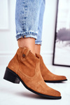 Women’s Boots On High Heel Leather Big Star Camel GG274330