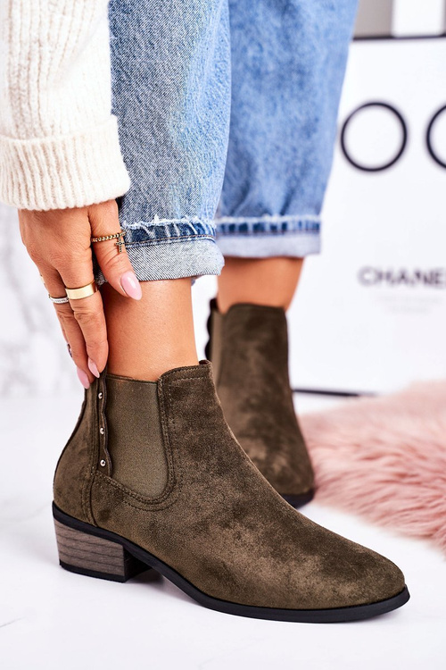 Women’s Classic Chelsea Boots Suede Dark Green Walker