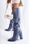 Classic Boots On A Post Blue Mayra