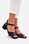 Womens heeled sandals Vinceza 62235 black