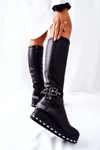 Leather Boots Maciejka On Platform Black 05293-01