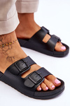 Women's Platform Slides Black Vertigo