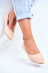 Women's Ballerinas Suede Beige Bueno