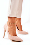 Suede High Heels Beige Melany