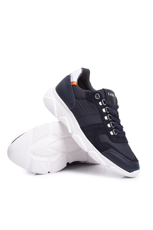 Men's Leather Sports Footwear Navy Blue FF1N3020