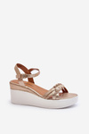 Golden Wedge Sandals Esinna