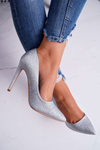 Women's Brocade Silver Vivien Stilettos