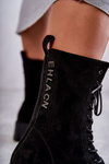 Women's Warm Suede Boots Black Hermesa