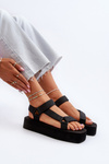 Women's Black Platform Sandals Edireda