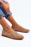 Women's Classic Moccasins Dark Beige Olevin