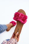 Women's Flip Flops with Flowers Fuchsia Eelfan