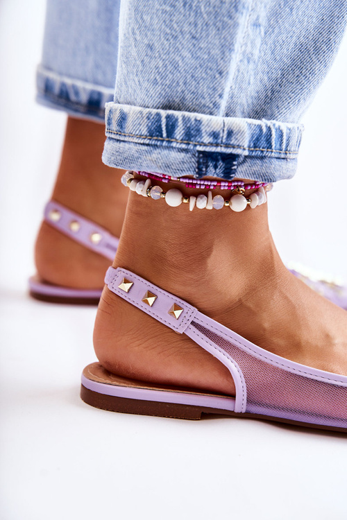 Women's Ballerinas With Studs Purple Kinley