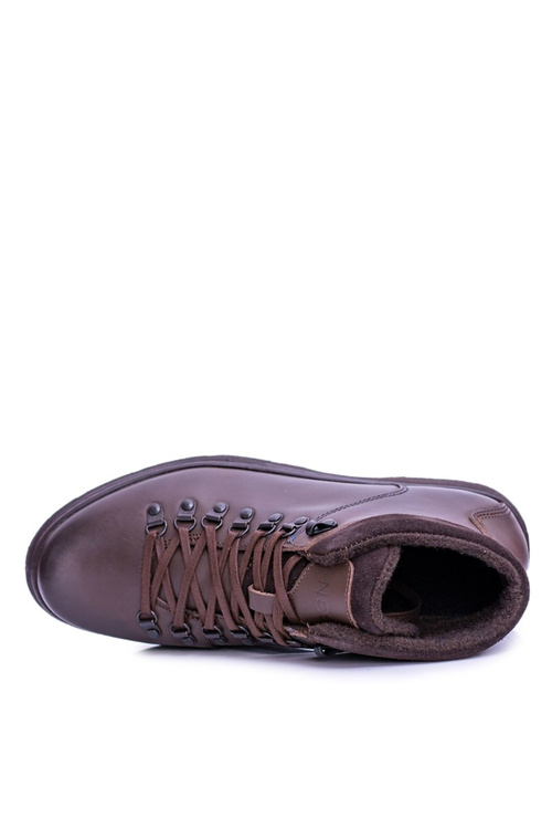 Neex Brown Leather Men's Warmed Boots Timmo Sneakers