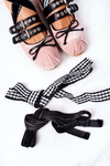 Lace-up Velor Ballerinas Lu Boo Pink