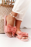 Rubber Slippers With Pink Gabriell Bow