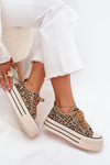 Womens Sneakers On Massive Platform Leopard Marinae