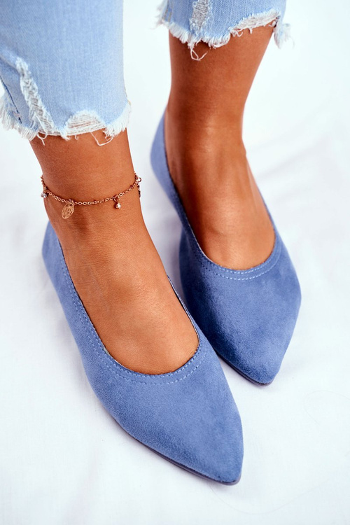Women’s Ballerinas Eco-Suede Blue Bellissima