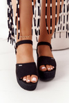 Braided Wedge Sandals Big Star FF274750 Black