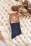 Women's Socks With Shiny Thread Navy blue