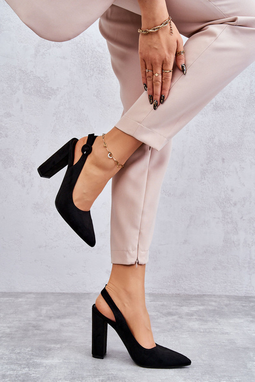 High Heels Pointed Toe Pumps Black Alanza