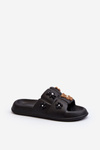 Women's Foam Flip-Flops with Decorations Black Cambrina
