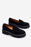 Classic Suede Loafers Loafers Black Corrin
