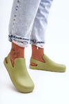 Fashionable Rubber Clogs Green Meriko