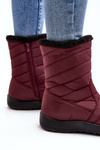 Women's High Padded Snow Boots Burgundy Luxina