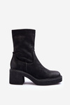 Women's Boots on Massive Heel Black Tozanna