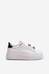 Women's platform sneakers with white embellishments Herbisa