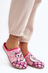 Klapki Kapcie Domowe Sowa Różowe Inblu GF000018