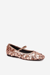 Ballerinas Decorated with Sequins Pink Champagne Terlina