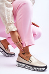 Women's Slip-On Leather Sneakers Gold Ottavia