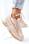 Damskie Sportowe Buty Sneakersy Beżowe Aland