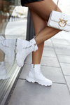 Women's Leather High Boots GOE II2N4032 White