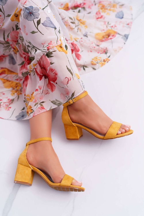 Women's Stiletto Sandals Yellow Zephira