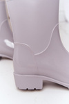 Shiny Rubber Boots Galoshes Grey Rainy Day