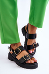 Leather Comfortable Sandals Black Alayah