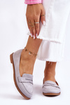 Comfortable Suede Women's Loafers Grey Lucca