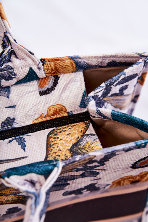 Large Classic Purse In pattern White and green Micola