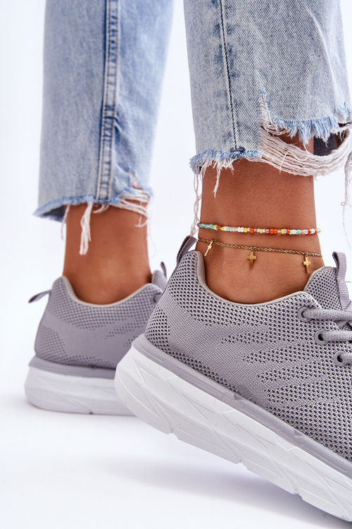 Women's Lace-up Sports Shoes Gray Lavarone