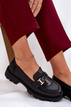 Women Moccasins Made Of Eco Leather Black Lomnela