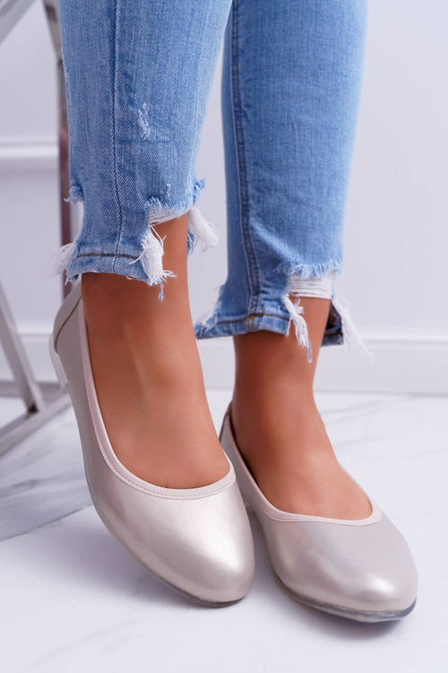 Sergio Leone Women's Ballerinas Gold Plex