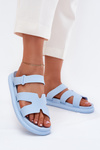 Women's Rubber Slippers With Strap Blue Tavirae