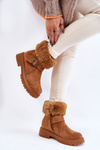 Women's Suede Zipper Boots With Fur Camel Conquer