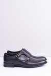 Leather Elegant Men's Monk Half Boots Black