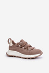 Women'S Suede Sneakers With Thick Laces Beige Artiker 54C1409