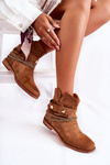 Suede Boots On Hidden Wedge Brown Verine